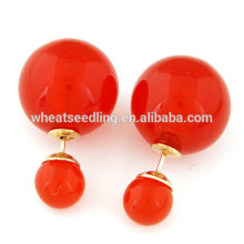 fashion summer simple double sided fancy cheap plastic resin earring